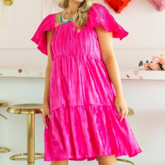 Grace+Emma Pleated Versi Dress, Pink - S/M - 4 WAY SKIRT - Picture 1 of 4